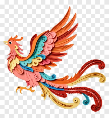 Quilled Phoenix PNG