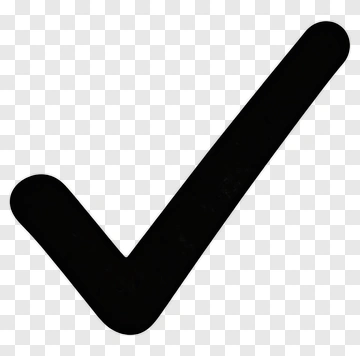 Black Check Mark Icon PNG