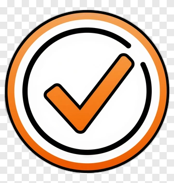 Orange Checkmark Icon PNG