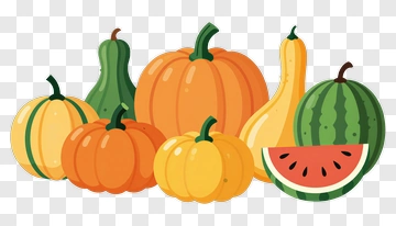 Pumpkin Watermelon Squash PNG