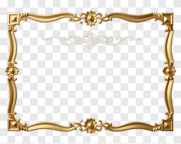 Gold Ornate Certificate Frame PNG