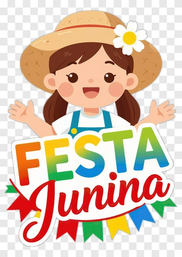 Girl Celebrating Festa Junina PNG