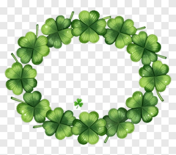 Four-Leaf Clover Wreath PNG