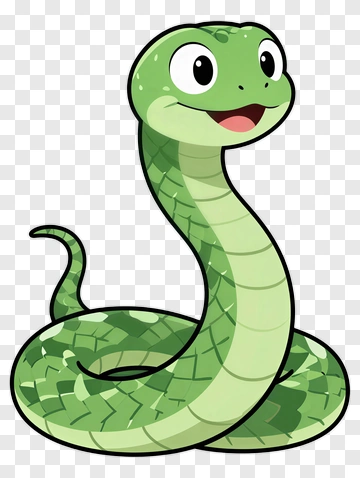 Green Cartoon Snake PNG