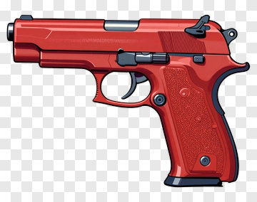 Red Pistol PNG
