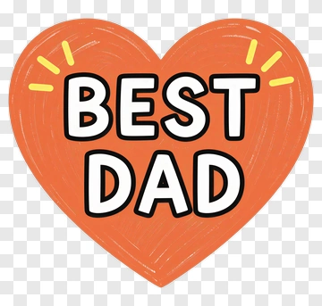 Best Dad Heart PNG