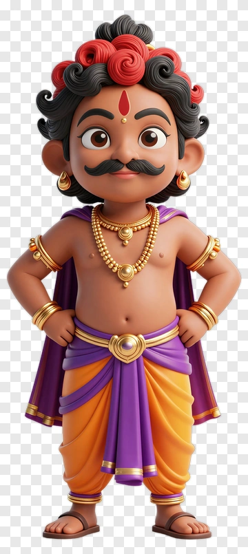 Cartoon Character With Mustache And Jewelry PNG