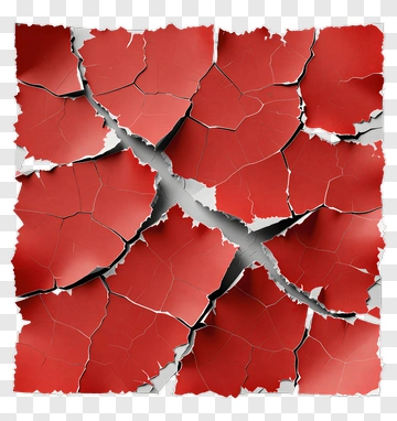 Cracked Red Paper PNG