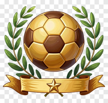 Golden Soccer Ball Award Emblem PNG