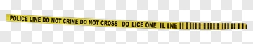 Yellow Police Tape With Black Text PNG