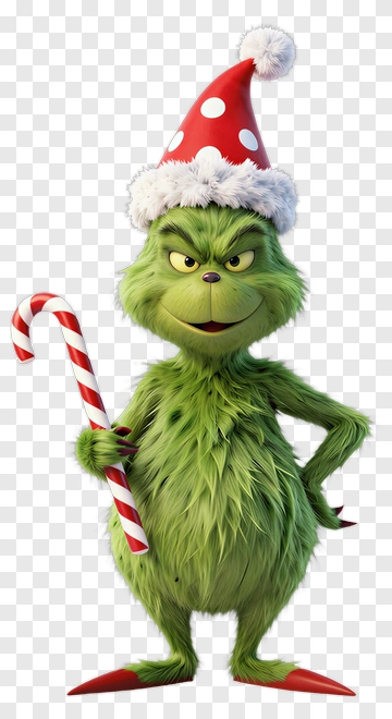 The Grinch In Santa Hat PNG