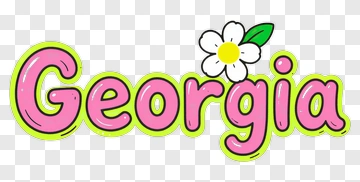 Georgia Name With Daisy PNG