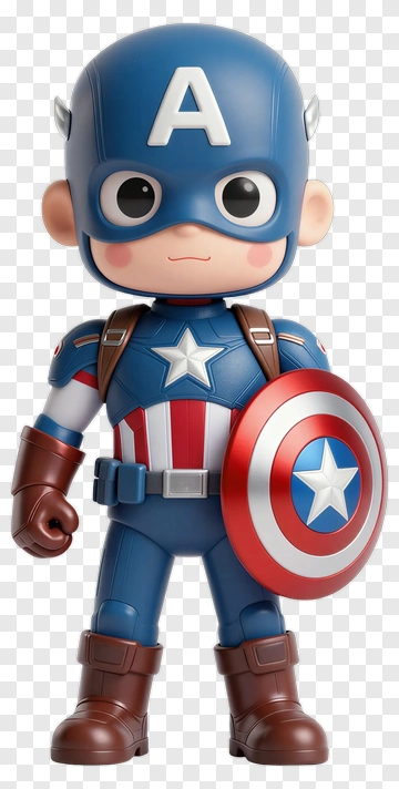 Captain America Holding Shield PNG