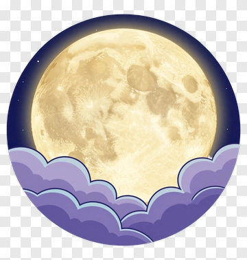 Full Moon Above Clouds PNG