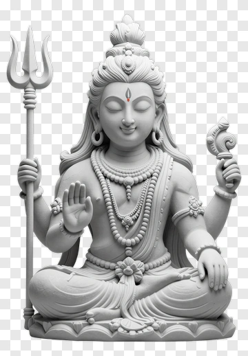 Statue Of Shiva In Meditative Pose PNG