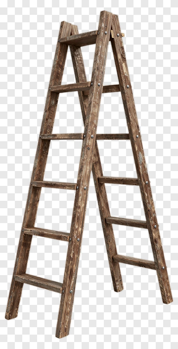 Wooden A-frame Ladder PNG