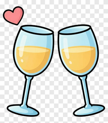 Two Wine Glasses With Heart PNG