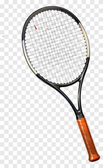 Tennis Racket With Color Splashes PNG