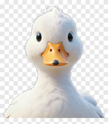Cute White Duck PNG
