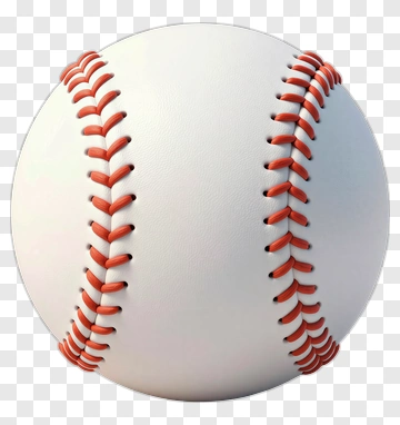 Baseball With Red Stitching PNG
