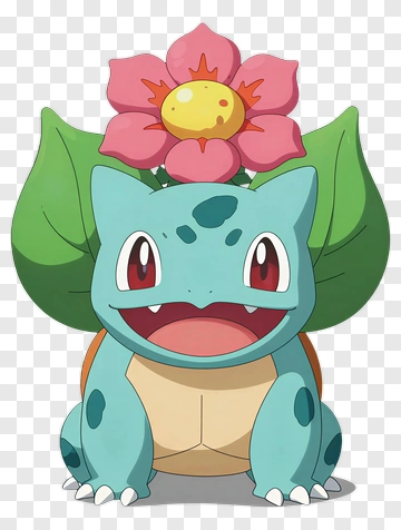 Bulbasaur With Flower On Head PNG