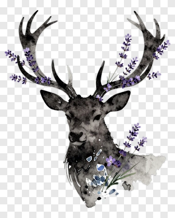 Lavender Deer With Crystal Accents PNG