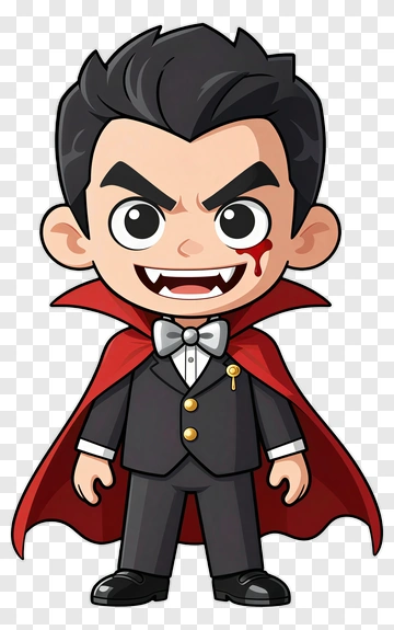 Chibi Vampire Character PNG