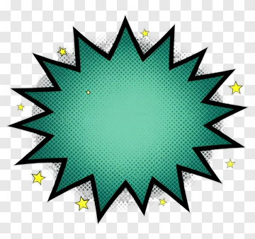 Green Speech Bubble With Stars PNG