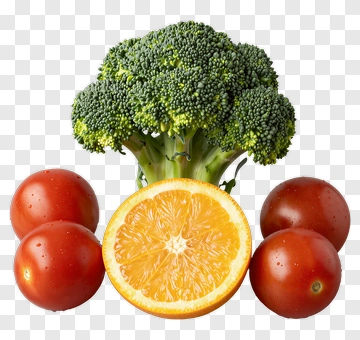 Fresh Broccoli Orange And Tomato PNG
