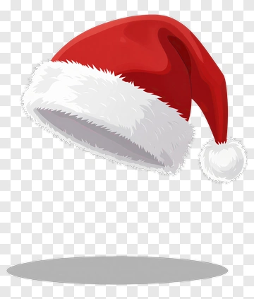 Santa Hat With Fur Trim And Pom-Pom PNG