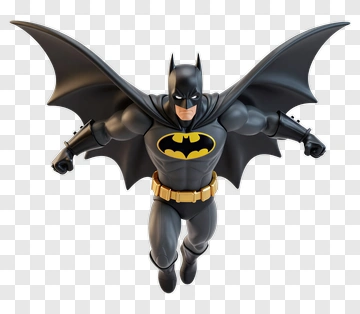 Batman Action Figure In Flight PNG