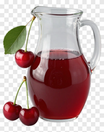 Cherry Juice In Glass Pitcher PNG