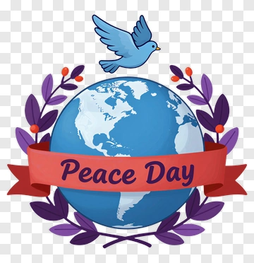 Peace Day Globe With Dove PNG