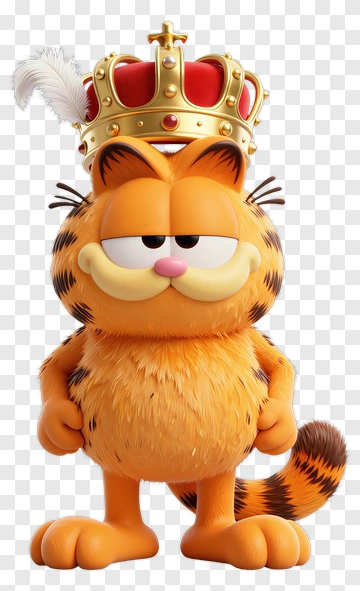Garfield The King PNG