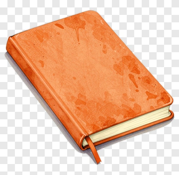 Orange Watercolor Notebook PNG
