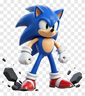 Sonic The Hedgehog 3D Render PNG