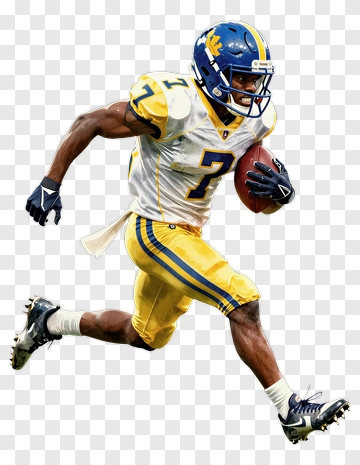 American Football Player In Action PNG