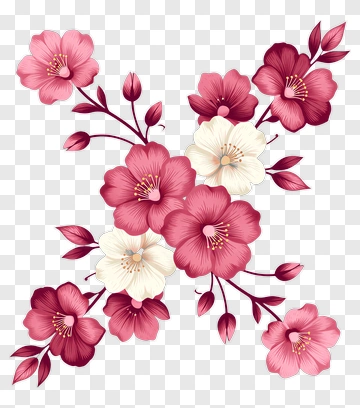 Pink And White Floral Arrangement PNG