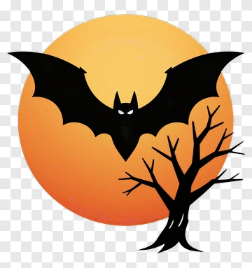Bat And Tree Silhouettes PNG