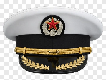 Military Navy Officer Cap With Red Star PNG