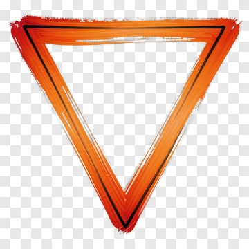 Hand-drawn Orange Triangle PNG