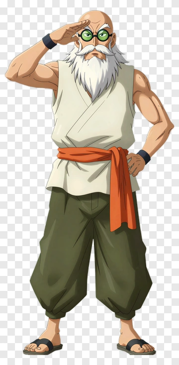 Old Man Saluting With Green Glasses PNG