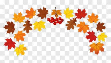 Autumn Leaves And Berry Cluster PNG