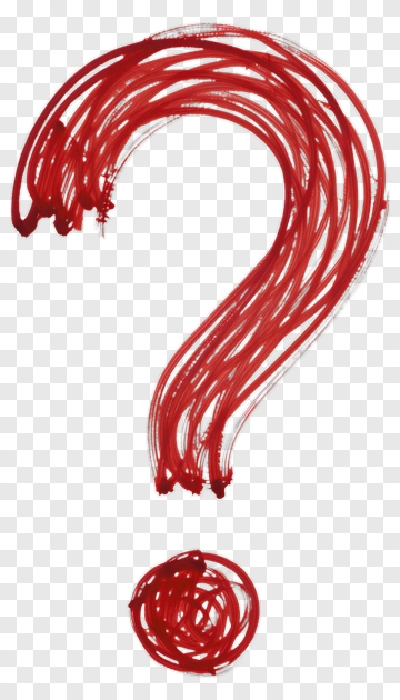 Red Hand Drawn Question Mark PNG