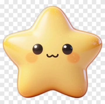 Yellow Star Character PNG