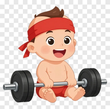 Baby Lifting Barbell PNG