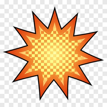 Comic Explosion Effect PNG