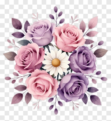 Pastel Floral Bouquet PNG