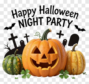 Happy Halloween Night Party PNG