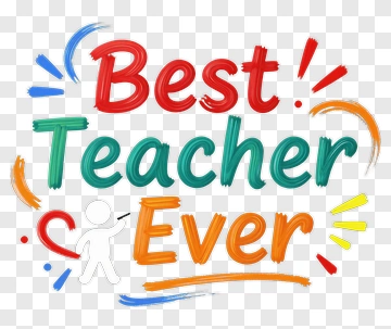 Best Teacher Ever Celebration PNG